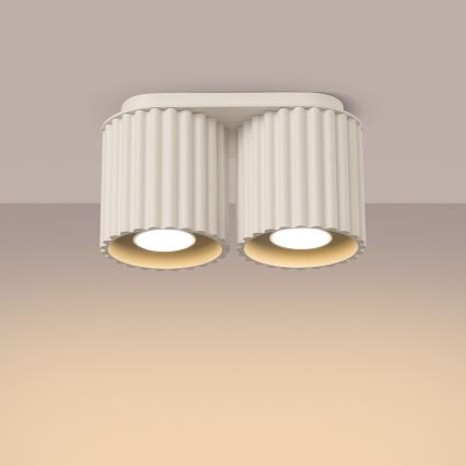 AURA spotlámpa 2xGU10/10W/230V krémszínű