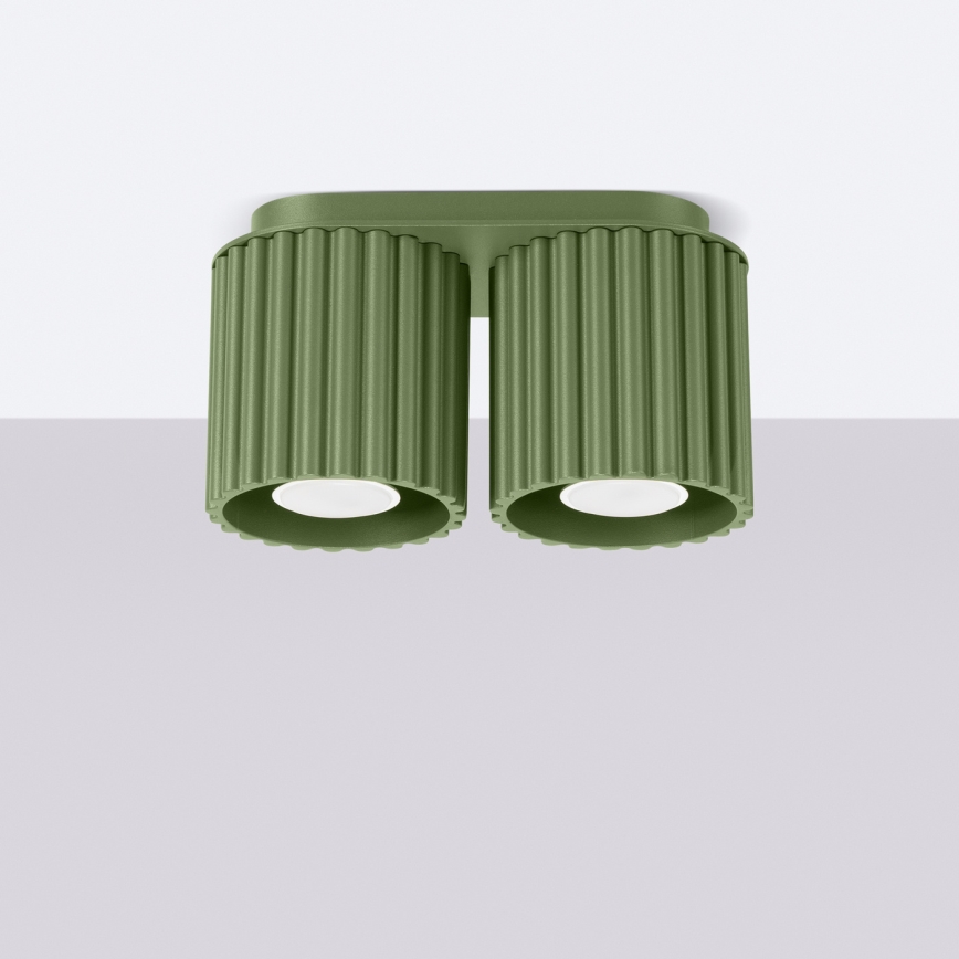 AURA spotlámpa 2xGU10/10W/230V zöld