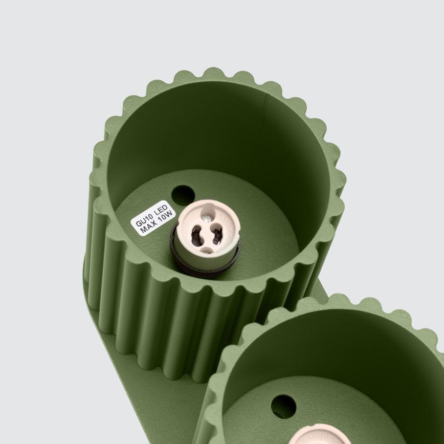 AURA spotlámpa 2xGU10/10W/230V zöld