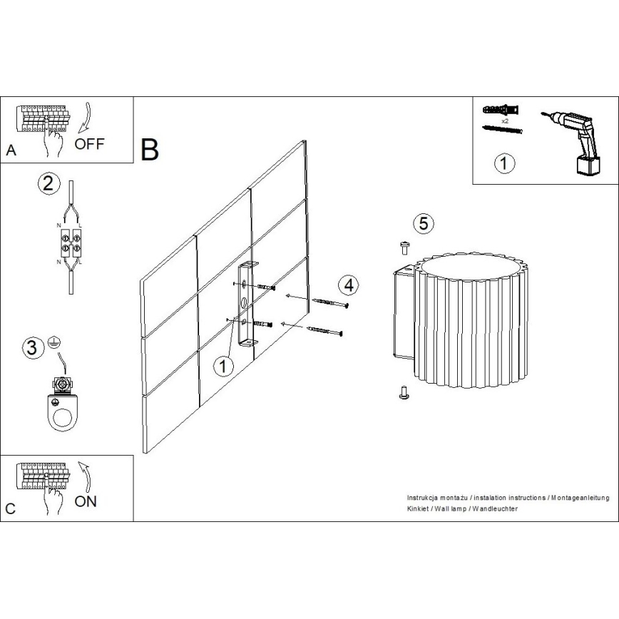 Fali lámpatest AURA 1xG9/10W/230V narancssárga