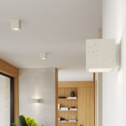 QUAD fali spotlámpa 1xG9/8W/230V beton/krémszínű