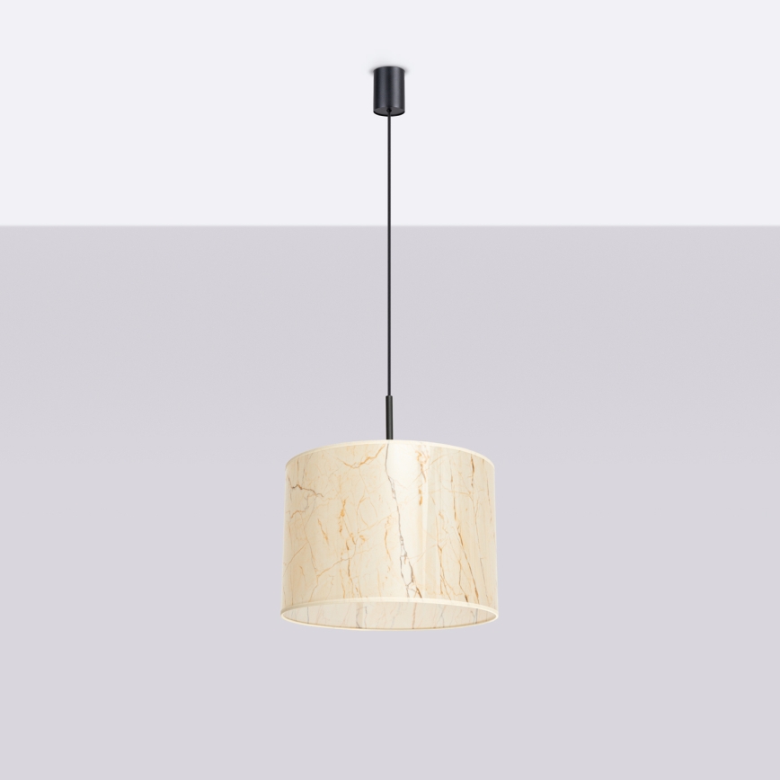 NEVIA kábeles függeszték 1xE27/15W/230V, átmérő 40 cm, bézs/márvány dekor