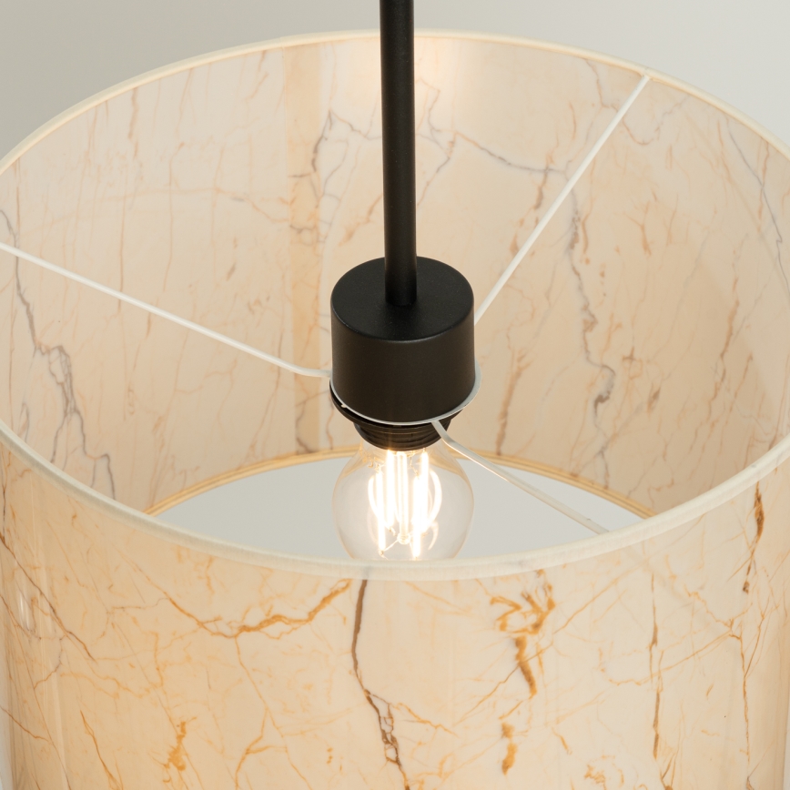 NEVIA kábeles függeszték 1xE27/15W/230V, átmérő 40 cm, bézs/márvány dekor