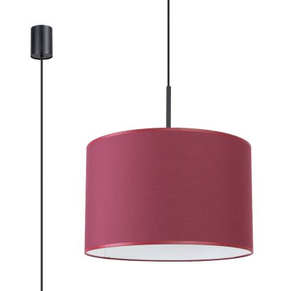 NEVIA kábeles függőlámpa 1xE27/15W/230V, átmérő 40 cm, piros