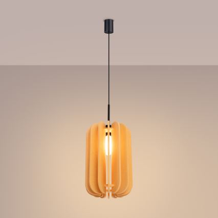 MULA függőlámpa kábelen 1xE27/15W/230V Ø27 cm sárga