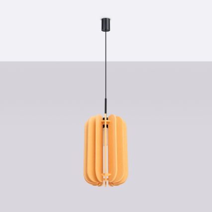 MULA függőlámpa kábelen 1xE27/15W/230V Ø27 cm sárga
