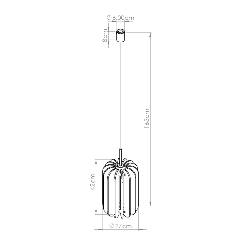 MULA függőlámpa kábelen 1xE27/15W/230V Ø27 cm sárga