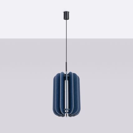 Kábeles függőlámpa MULA 1xE27/15W/230V átmérő 27 cm kék