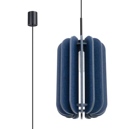 Kábeles függőlámpa MULA 1xE27/15W/230V átmérő 27 cm kék