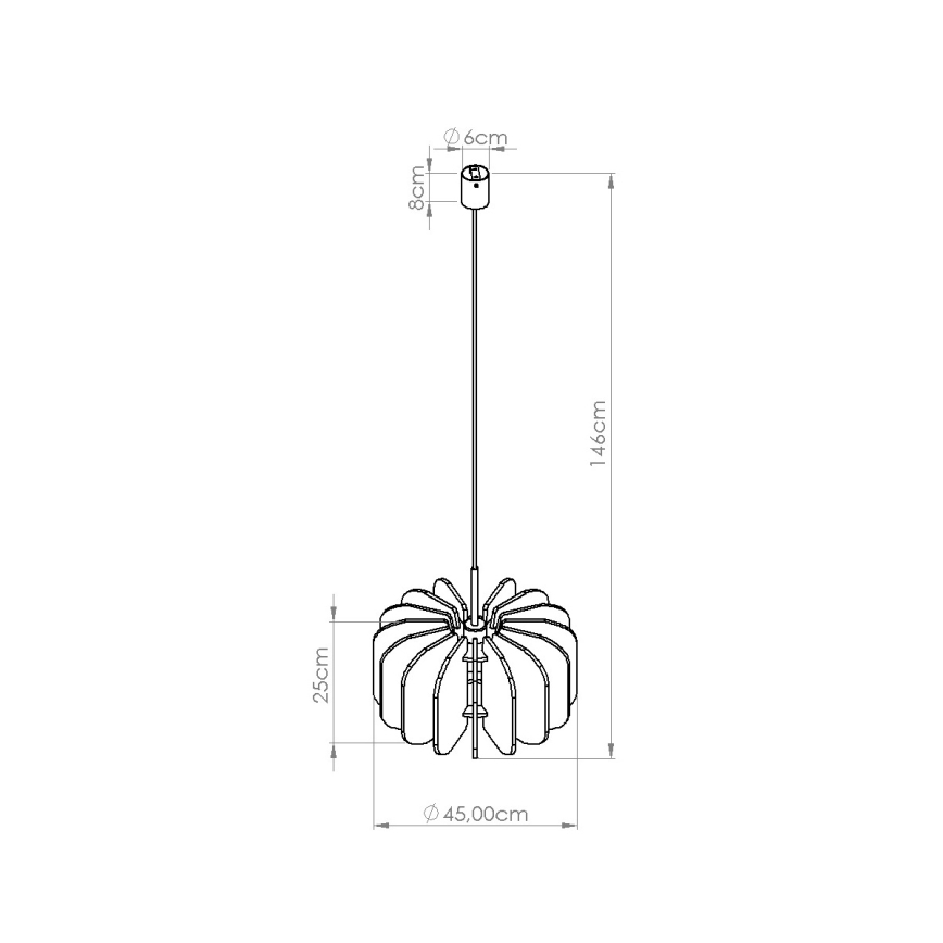 MULA kábeles függőlámpa 1xE27/15W/230V átm. 45 cm kék