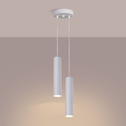 Kábeles csillár LAGOS 2xGU10/10W/230V fehér