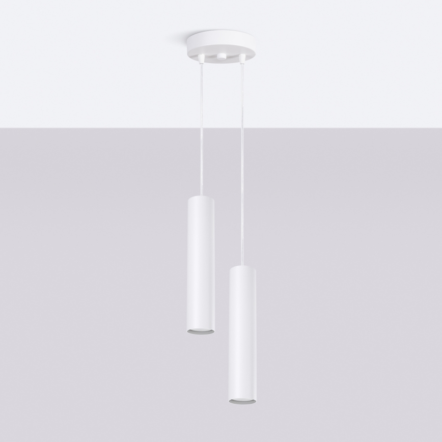 Kábeles csillár LAGOS 2xGU10/10W/230V fehér