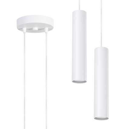 Kábeles csillár LAGOS 2xGU10/10W/230V fehér