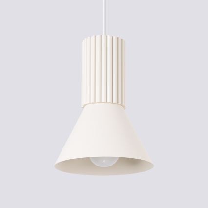 Kábeles függőlámpa ESTRIA 1xE14/10W/230V, átmérő 14 cm, krémszínű