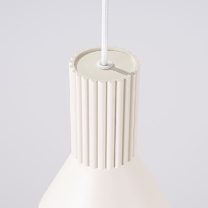 Kábeles függőlámpa ESTRIA 1xE14/10W/230V, átmérő 14 cm, krémszínű