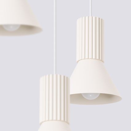 Kábeles csillár ESTRIA 3xE14/10W/230V átm. 30 cm krémszínű