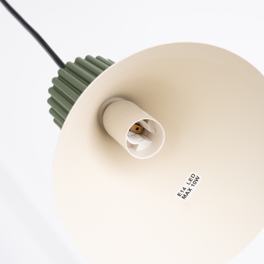 Kábelcsillár ESTRIA 3xE14/10W/230V, Ø 30 cm, zöld