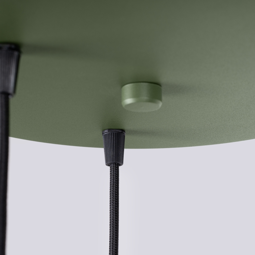 Kábelcsillár ESTRIA 3xE14/10W/230V, Ø 30 cm, zöld