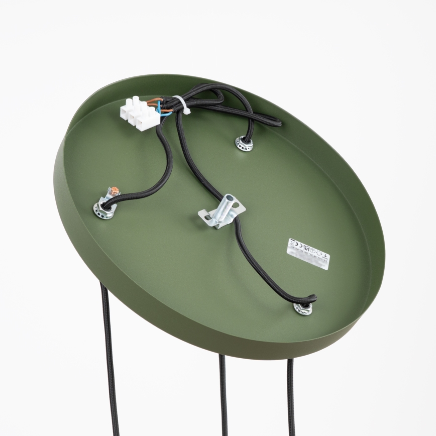 Kábelcsillár ESTRIA 3xE14/10W/230V, Ø 30 cm, zöld
