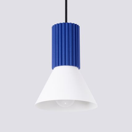 Kábelcsillár ESTRIA 1x E14/10W/230V, átm. 14 cm, kék