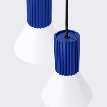 Kábelcsillár ESTRIA 3xE14/10W/230V, átm. 30 cm, kék