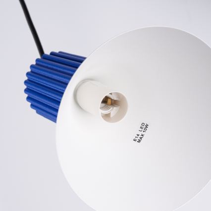 Kábelcsillár ESTRIA 3xE14/10W/230V, átm. 30 cm, kék