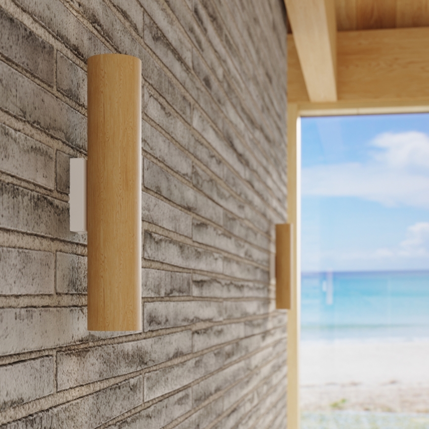 Fali lámpa LINO 2xGU10/10W/230V bükk