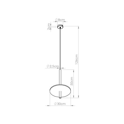 FELTRO kábeles függeszték 1xG9/8W/230V, fekete/sárga