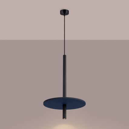 Kábeles csillár FELTRO 1xG9/8W/230V fekete/kék