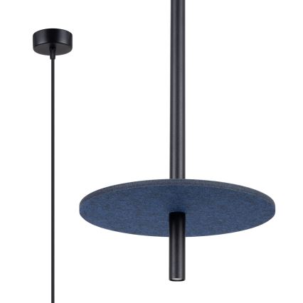 Kábeles csillár FELTRO 1xG9/8W/230V fekete/kék