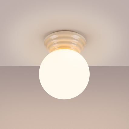 ZORI fürdőszobai mennyezeti lámpa 1xG9/8W/230V, átm. 12 cm, IP44, bézs