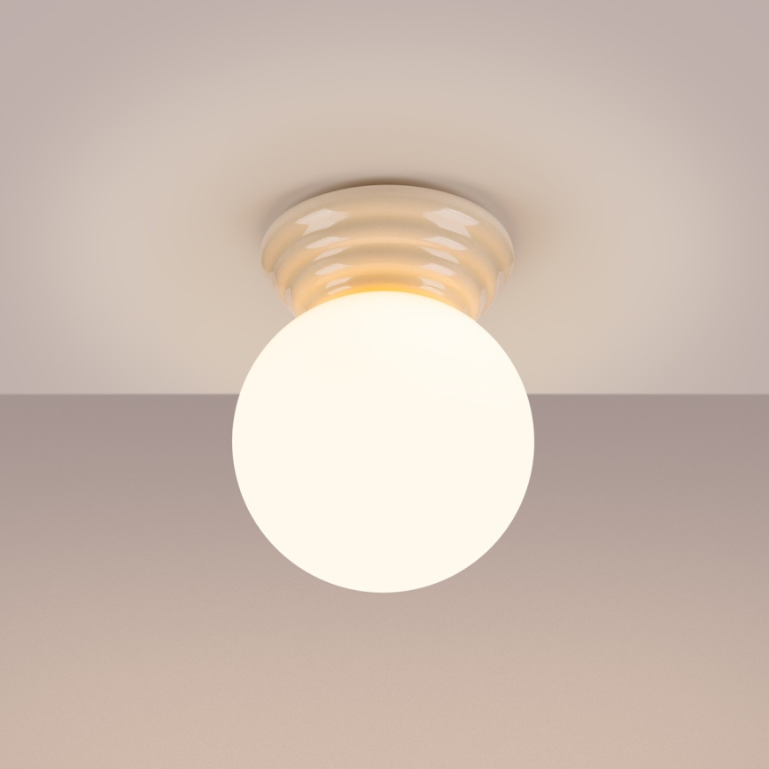 ZORI fürdőszobai mennyezeti lámpa 1xG9/8W/230V, átm. 12 cm, IP44, bézs