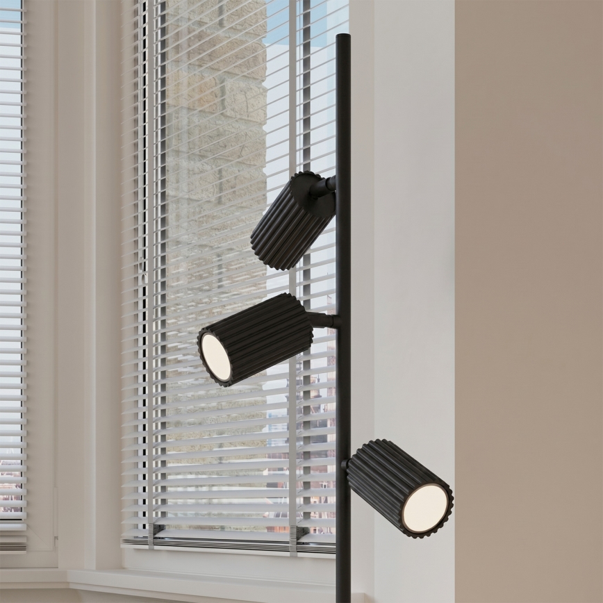 Állólámpa KARBON 3xGU10/10W/230V fekete