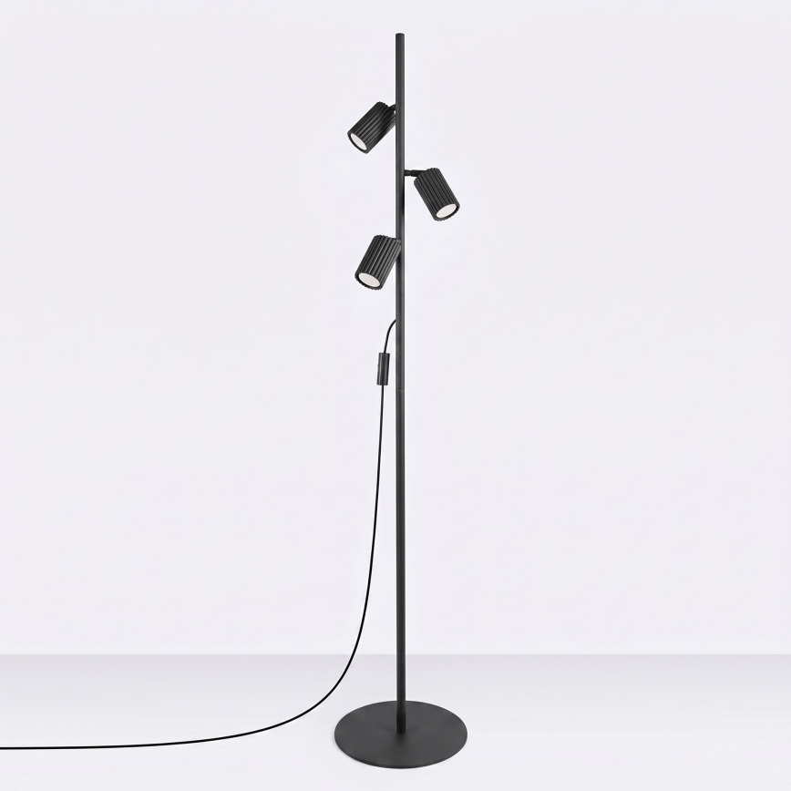 Állólámpa KARBON 3xGU10/10W/230V fekete