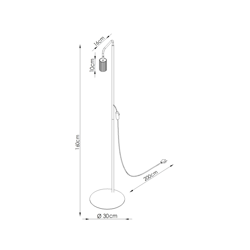KARBON állólámpa 1xGU10/10W/230V krémszínű