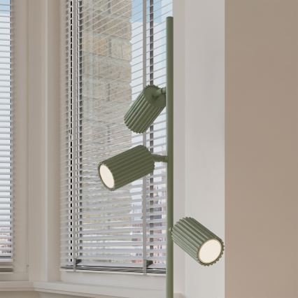 Zöld KARBON állólámpa, 3× GU10 (10 W), 230 V