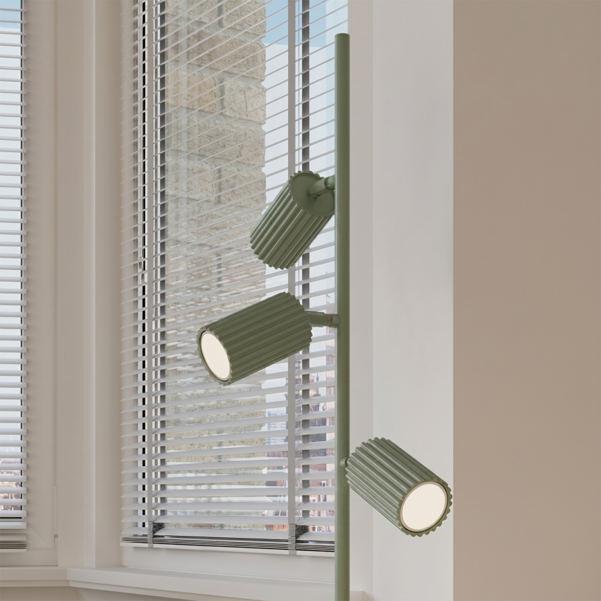 Zöld KARBON állólámpa, 3× GU10 (10 W), 230 V