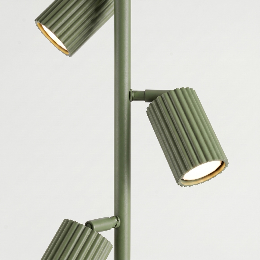 Zöld KARBON állólámpa, 3× GU10 (10 W), 230 V