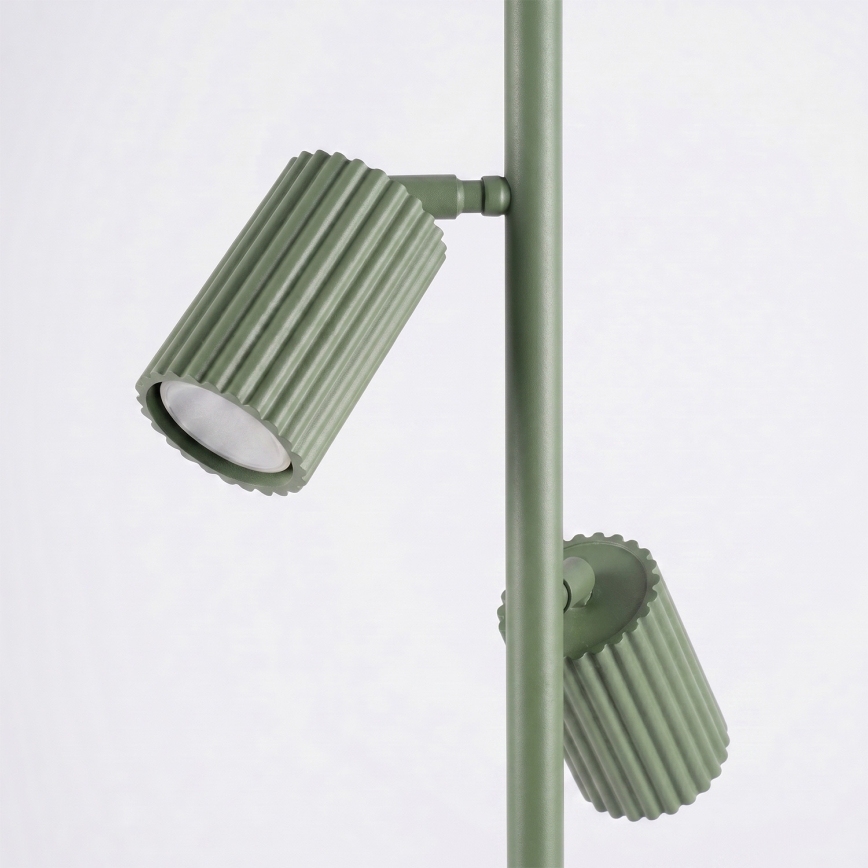 Zöld KARBON állólámpa, 3× GU10 (10 W), 230 V