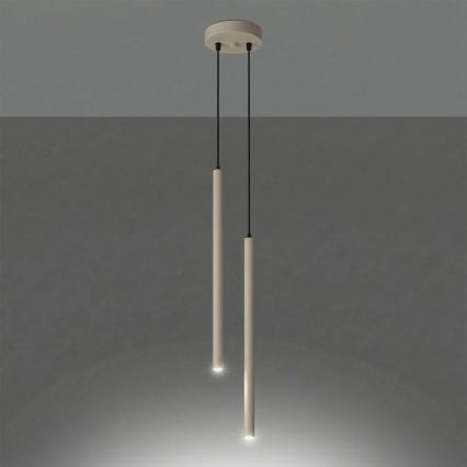 PASTELO kábelre függesztett csillár 2xG9/8W/230V taupe