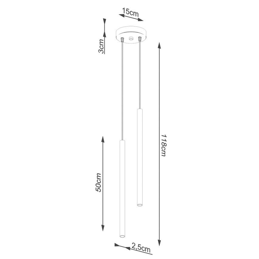 PASTELO kábelre függesztett csillár 2xG9/8W/230V taupe