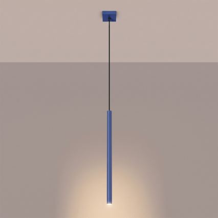 Kábelcsillár PASTELO 1xG9/8W/230V kék
