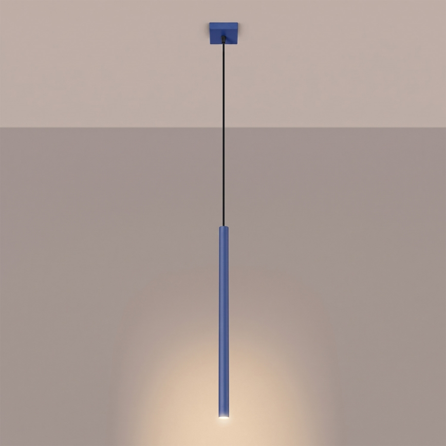 Kábelcsillár PASTELO 1xG9/8W/230V kék