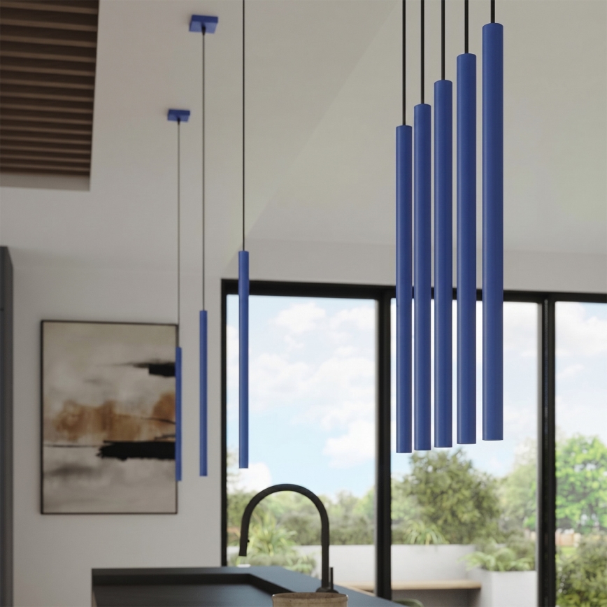 Kábelcsillár PASTELO 1xG9/8W/230V kék