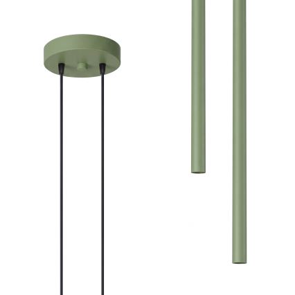 Zsinóros csillár PASTELO 2xG9/8W/230V zöld