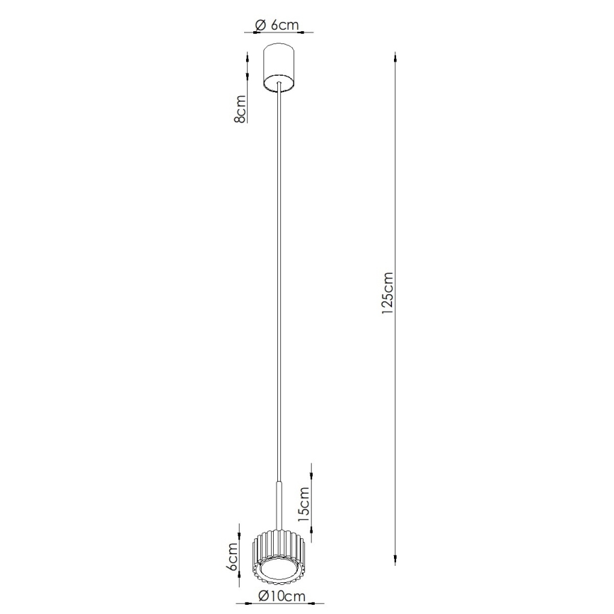 AURA kábeles függeszték 1xGX53/10W/230V taupe