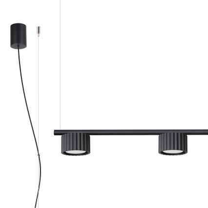 AURA kábelcsillár 4xGX53/10W/230V fekete