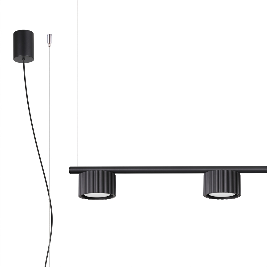 AURA kábelcsillár 4xGX53/10W/230V fekete