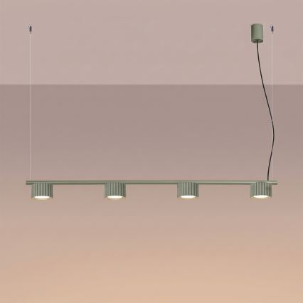 Kábeles függeszték AURA 4xGX53/10W/230V zöld