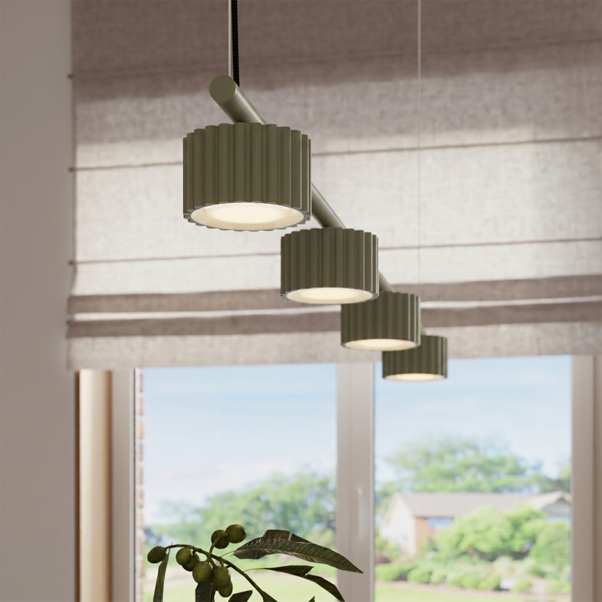 Kábeles függeszték AURA 4xGX53/10W/230V zöld